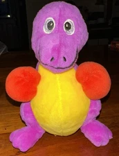 fun express Dinosaur  Boxer Plush Toy Multicolor 6” Red Boxing Gloves Stuffed