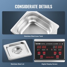 VEVOR 1L-30L Ultrasonic Cleaner with Timer Heating Machine Digital Sonic Cleaner — image 5