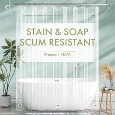 AmazerBath Shower Curtain Liner, 72x72 Clear 72"W x 72"L Pack of 1 ,