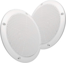 5  Water Resistant Slim Profile Dual Cone Speakers for RV  s, Boats, Outdoors - P