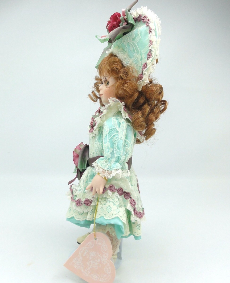 Franklin Heirloom Porcelain Doll Maryse Nicole Treasure Stand Bag
