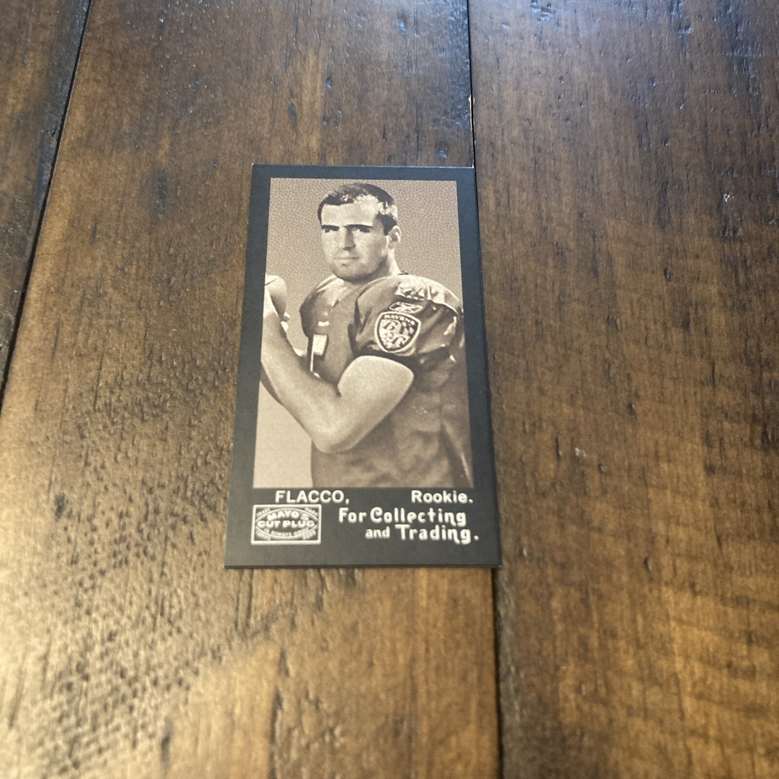 Joe Flacco Topps Mayo #134 Mini-Black Back