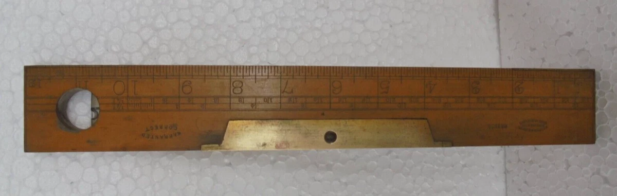 Vintage Wooden Brass J. Rabone Spirit Level No.1370 Scale Birmingham