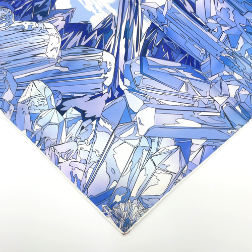 Auth Hermes Carré 90 La Vallee de Cristal Silk Scarf W/Box BA040057 - Picture 16 of 20