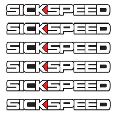 6 SICKSPEED STICKERS VINYL DECAL BOMB KIT PACK FOR FRONT BUMPER LIP SKATEBOARD B