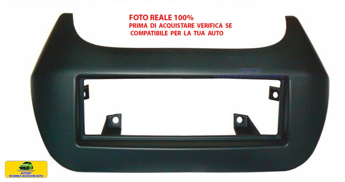 Mascherina Autoradio 2DIN Per Nemo, Fiorino, Qubo E Bipper – Nera, Adattatore Phonocar 03201