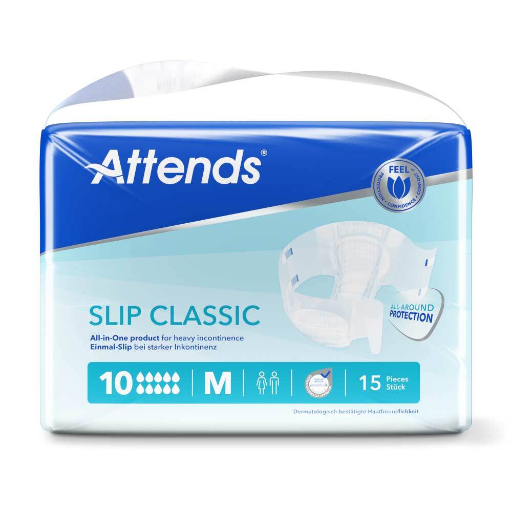 Attends Slip Classic 10 Gr. M Windelslip 15 Stück Einmal-Slip