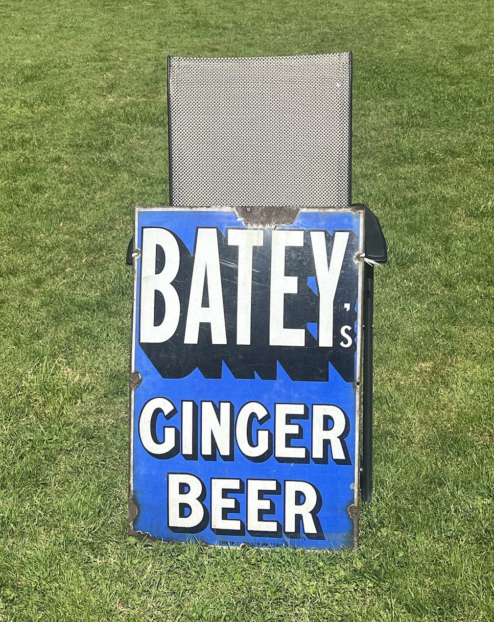 Batey’s Ginger Beer Chromo Wolverhampton Original Enamel Sign VERY RARE 2