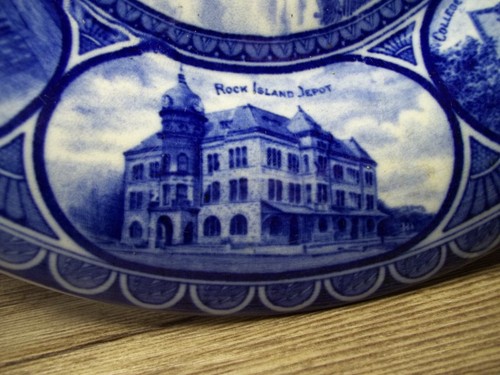 early 1900's souvenir plate Kansas State Capitol library other buildings Z61 - 第 7/12 張圖片