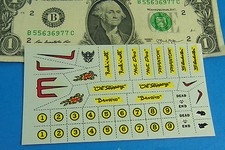 HO REPRODUCTION Vintage Aurora AFX TJET CLEAR Self Adhesive Stickers RARE HOT  