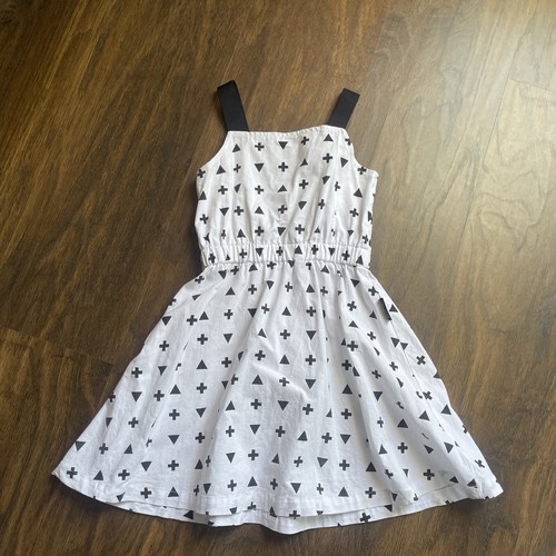 Tiny Tribe Girls Sleeveless White And Black Pattern Dress Size 4T - Picture 7 of 7