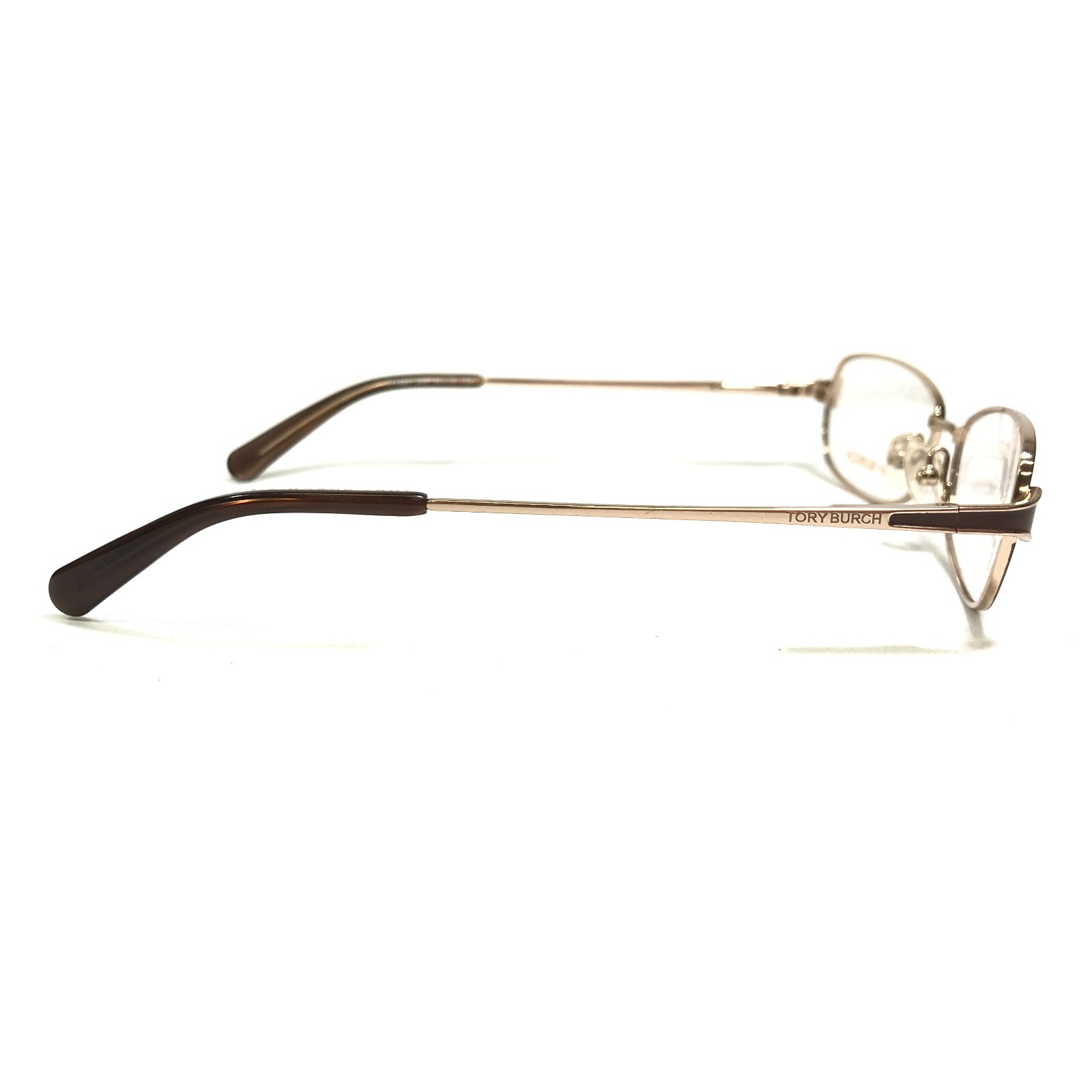 Tory Burch Eyeglasses Frames TY1024 385 Gold Brown Cat Eye Wire Rim 52-16-135 thumbnail 3