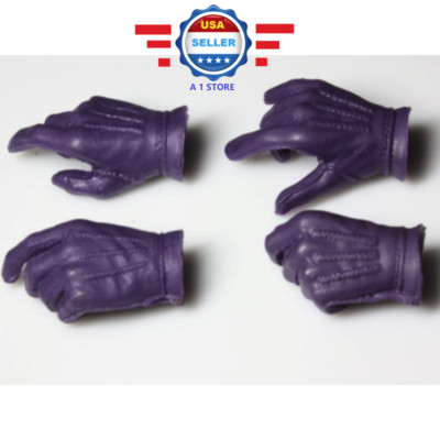 1/6 scale Batman Joker PURPLE Gloved Hand for Hot Toys ZC Body DX11 DX01