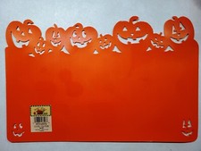 LOTS O LANTERNS PUMPKIN HALLOWEEN PALCEMATS ORANGE VINYL BY BOUNTIFUL HARVEST!