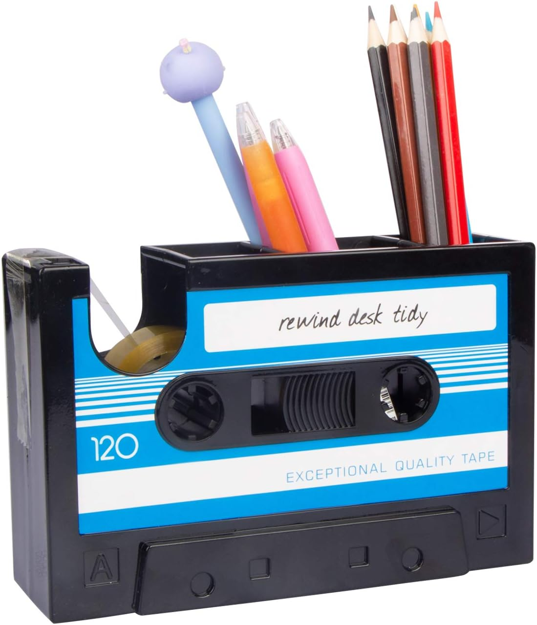 Aobopar Tape Dispenser Pen Holder, Retro Cassette Tape Dispenser, 80'S Desk Acce-image
