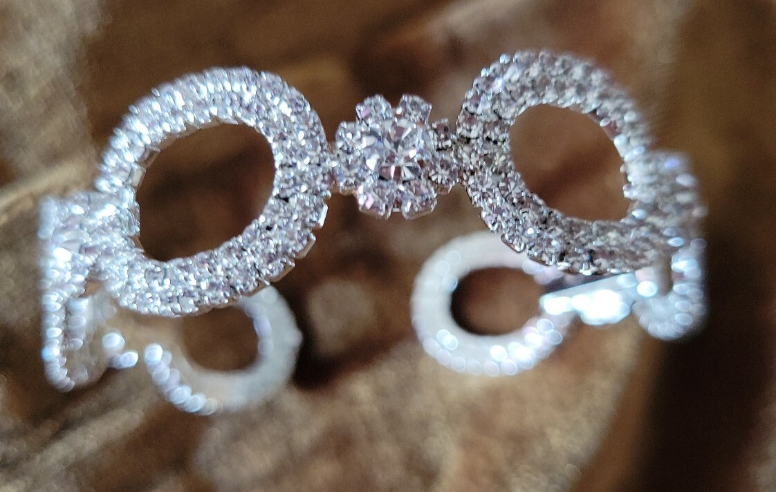 STUNNING RHINESTONE Bangle Cuff Bracelet - image 3