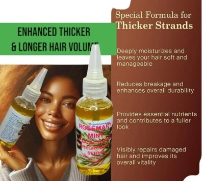 ORGANIC HAIR SOLUTION Rosemary Mint Eucalyptus Scalp & Hair Strengthening Oil With Biotin & Growth