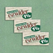EZ Wider Organic Hemp 1 1/2 Rolling Paper 1.5 Size 72 Leaves Total (3 Pack)