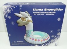 Llama Snowglider Inflatable Snow Glider Grip Handles Hipster Sledding Float Tube