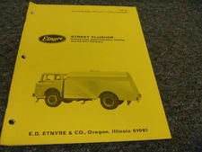 Etnyre Street Flusher Safety Parts Catalog Operator Maintenance Manual L-1483