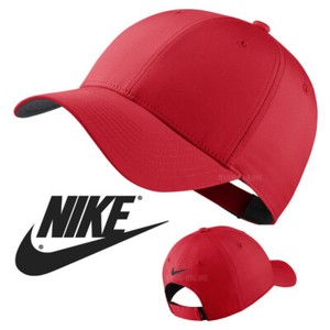 red nike fitted hat