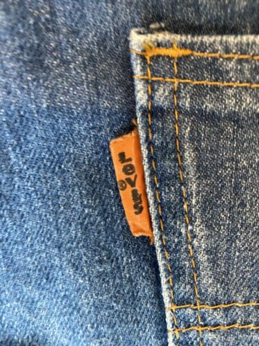 Levi’s VTG 70s Low Rise Wide Leg Straight Jeans Dark Wash Orange Tab Men’s W32 - Picture 15 of 15