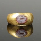 WONDERFUL ANCIENT ROMAN GOLD INTAGLIO RING  "SCORPION" - 2nd Century AD  (2113)