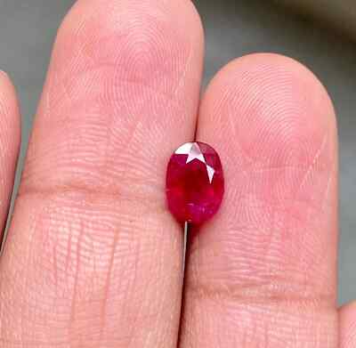5 Ct+ Natural Unheated Mozambique Red Ruby Oval Loose Certified AG Gemstone