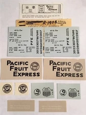 Champ Decals O Gauge R-190B: Pacific Fruit Express Freight Refrigerator Car