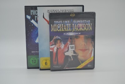 Michael Jackson 3 DVDs, Karaoke Seald mit 13 Hits, Moonwalker  Film, This is it.