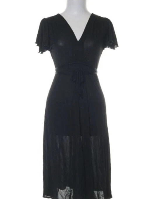 Vestido largo M by Madonna H&M línea A jersey negro talla UK 4 EU 36 US 6 Foto 2 de 4
