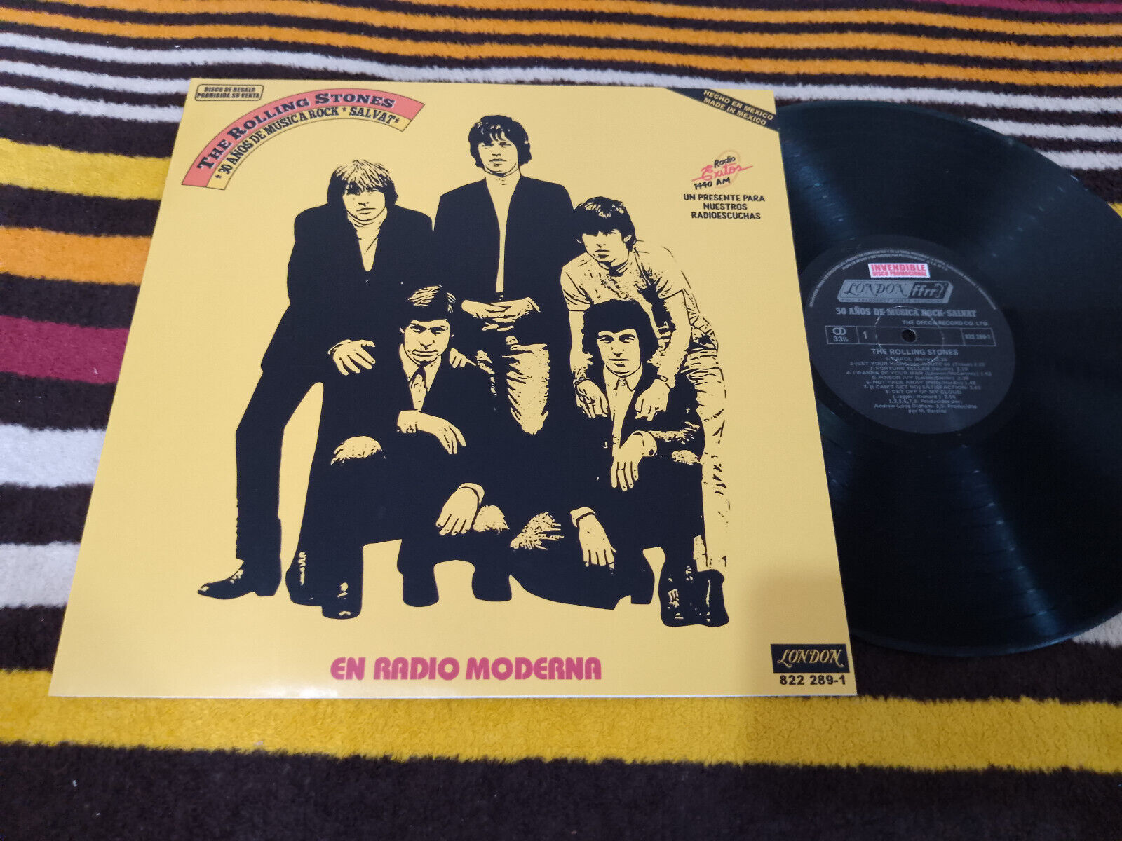 THE ROLLING STONES "SALVAT" LP NICE PS MEXICO VG+ MEXICAN PROMO