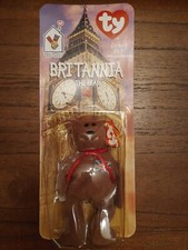 McDONALDS BEANIE BABY BRITANNIA THE BEAR RARE WITH 2 TAG ERRORS TY 1993 OAKBROOK