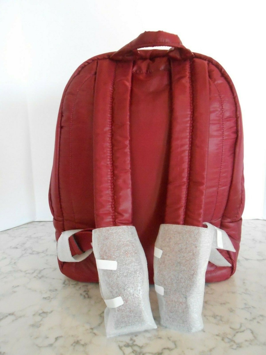 New Michael Kors Rae Medium Backpack Soft Quilted Polyester Berry NWB Michael Kors Rae MD Quilted Nylon Burgundy Backpack  main image 4