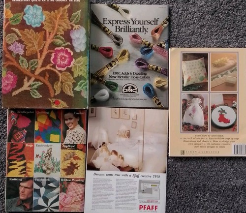 McCalls Needlework In Colour Vintage 1964 plus 4 Cross Stitch Books - Picture 2 of 10