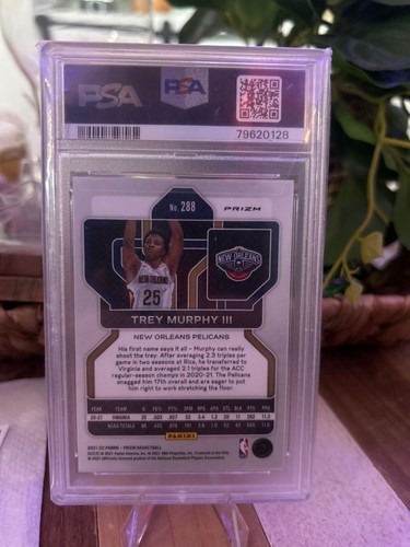 2021-22 Panini Prizm Ruby Wave Trey Murphy III #288 PSA 10 Rookie RC Pelicans - Foto 2 di 2