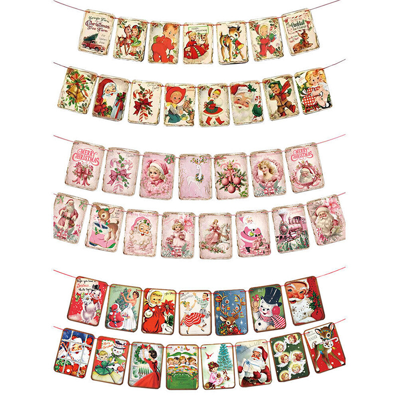 Christmas Banner Traditional Vintage Christmas Decorations Vintage
