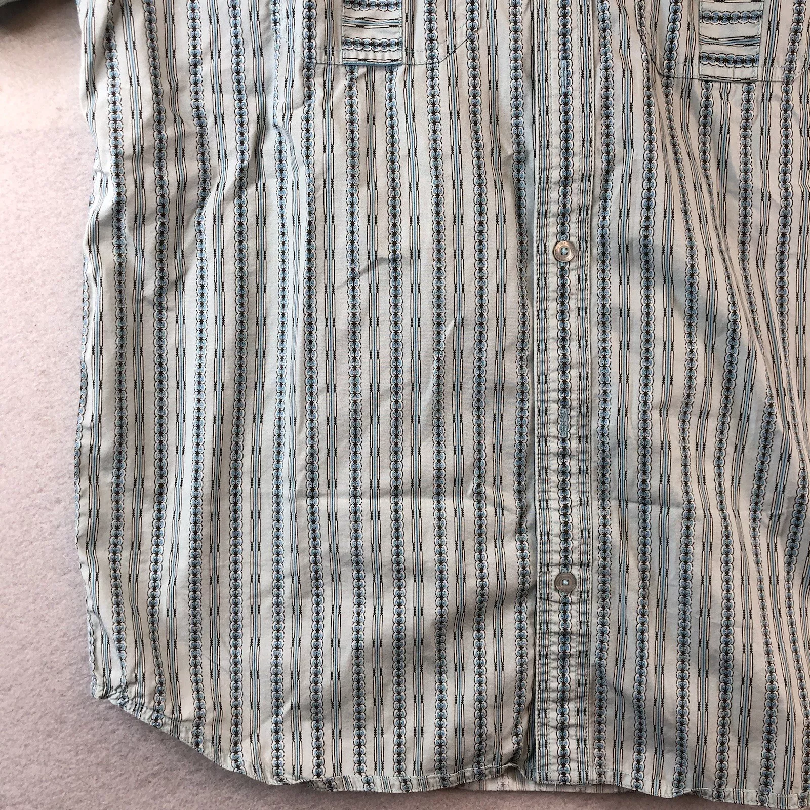 prana short sleeve button down organic cotton shirt