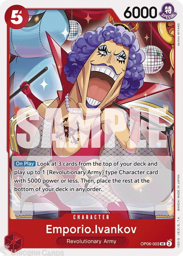 OP06-003 Emporio.Ivankov : Uncommon English One Piece TCG Card : PRB01: One Piec