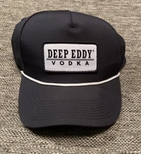 Dark Blue Deep Eddy Vodka Patch Logo Baseball Hat With White Rope Cap Snapback