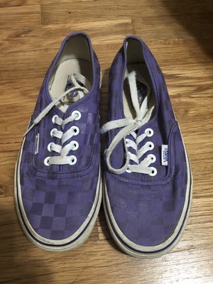 checkered lavender vans