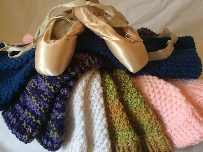 Ob.D. Handmade, Hand Knit Leg Warmers, Baby Blue