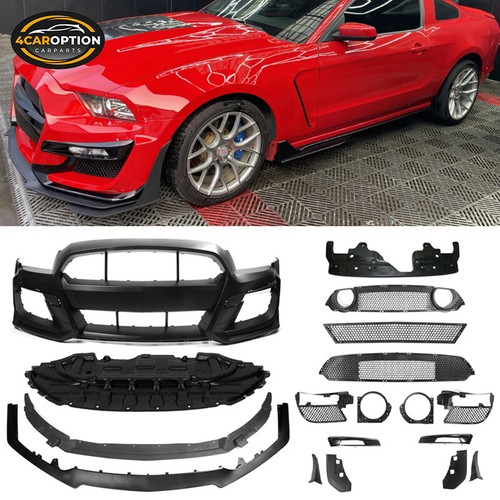 Fits 10-14 Ford Mustang GT500 to S550 GT500 Style Front Bumper Cover Bodykit - Picture 2 of 10