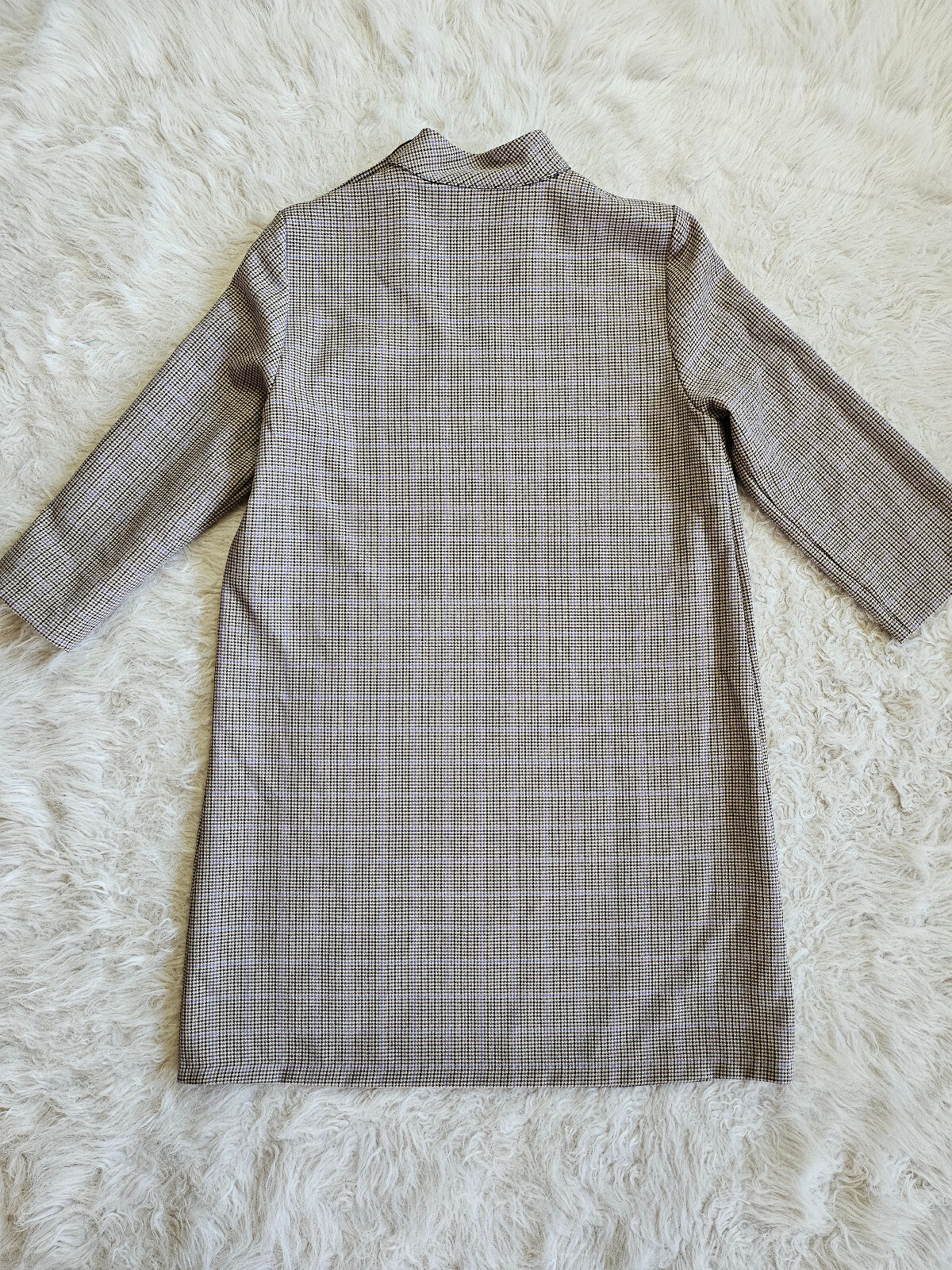 Zara Basic Women's Houndstooth Mod Plaid Pearl De… - image 3