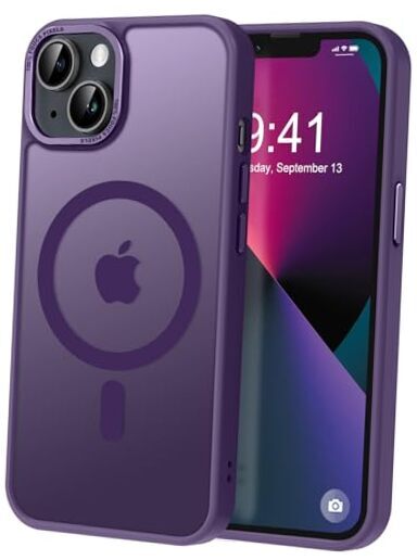 Strong Magnetic for iPhone 13 Case & iPhone 14 Case [Compatible Deep Purple