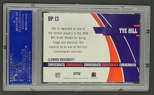 2006 Playoff Prestige Draft #DP-13 Tye Hill RC Rookie PSA 9 Pop 2 *None Higher* - Picture 2 of 10