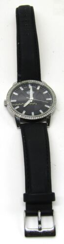 Bulova Harley-Davidson Watch Quartz Round, Black Leather Band. New Battery Inst