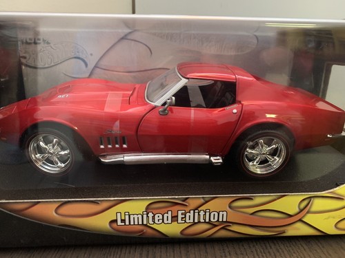 1969 MODIFIED 427 CHEVY CORVETTE LIMMITED EDITION METALLIC RED1:18 NEW IN BOX. - Picture 3 of 11