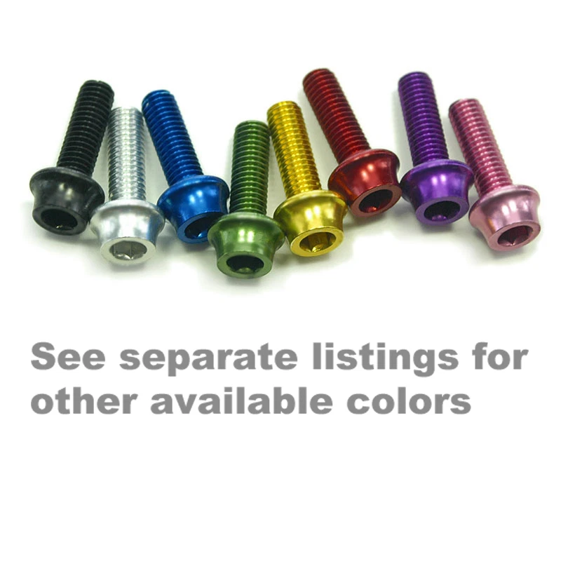 Juego de pernos de jaula de botella de aleación OMNI Racer WORLDS LIGHTEST: M5x15 4,8 g 4 NEGRO Foto 3 de 3