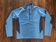 THE NORTH FACE Men's Size M 1/2 Zip Pullover Top Blue Navy medium thickness